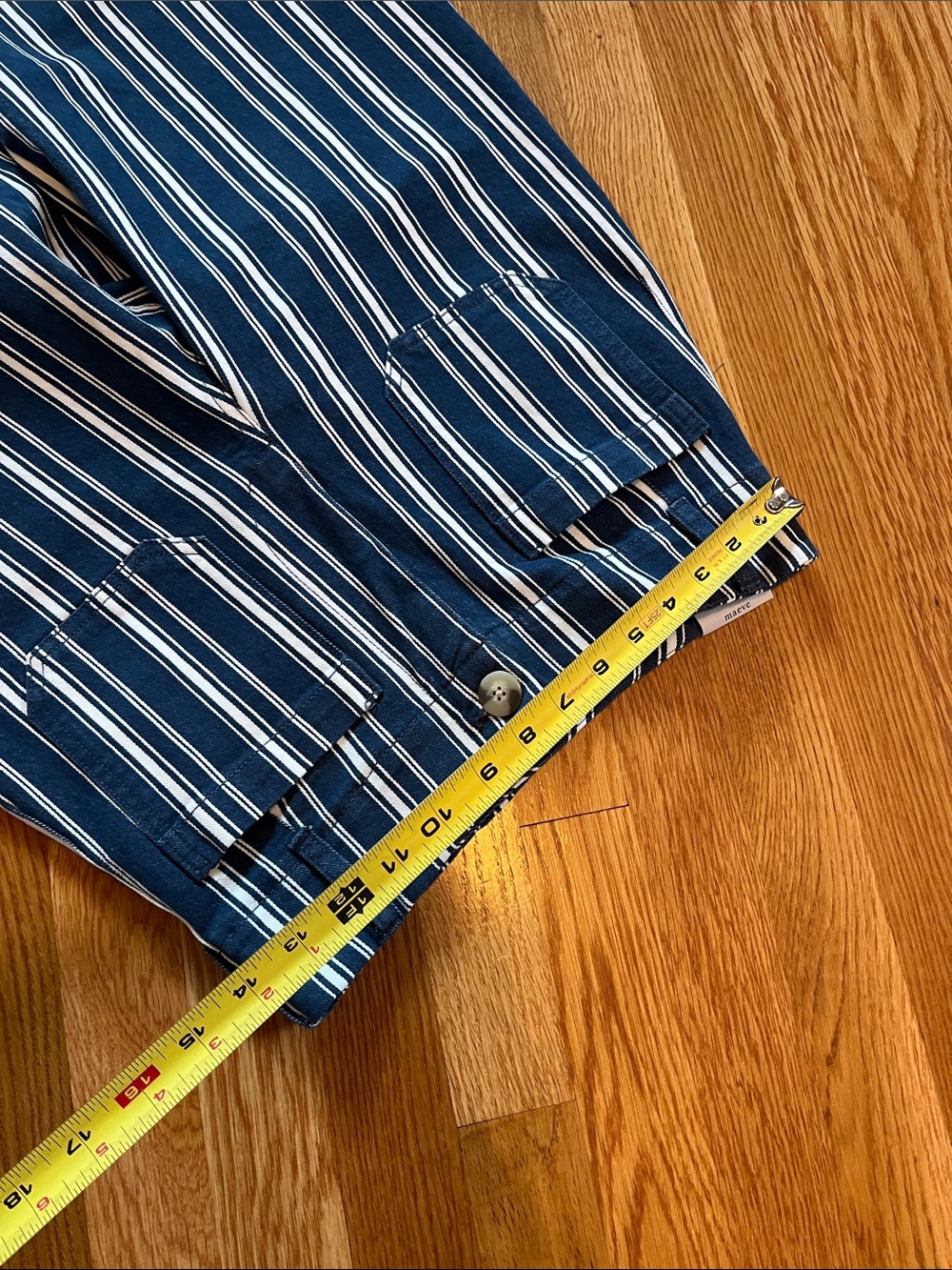 Anthropologie Colette Striped Wide-Leg Full-Length Pants Size 28P NWT - Picture 7 of 14